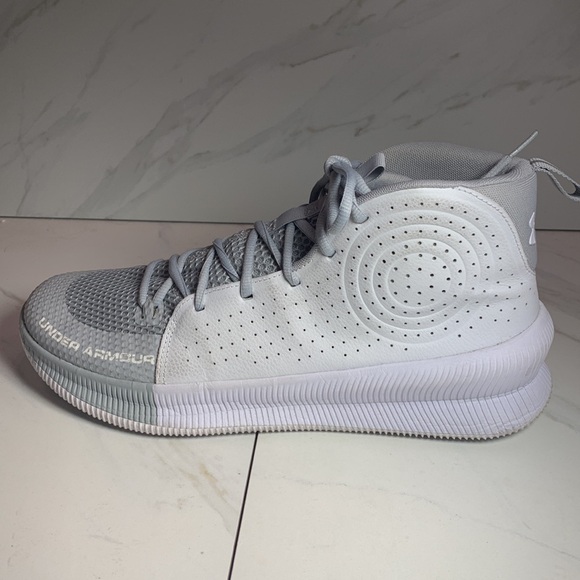 Under Armour Jet 2019 Basketball Shoes White and Gray Size 12 - Picture 5 of 9